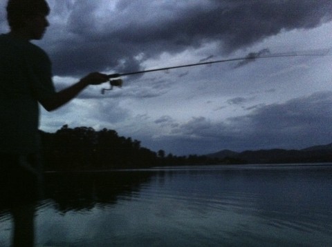 Chasing a few late ones on the Huon river Tasmania