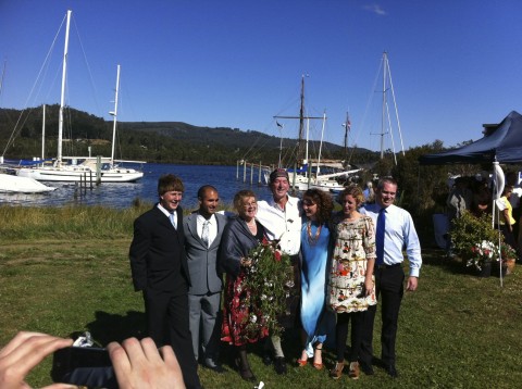 Local wedding at Franklin Marina